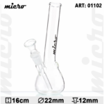 Skleněný bong Micro Hangover, 16cm, 20mm