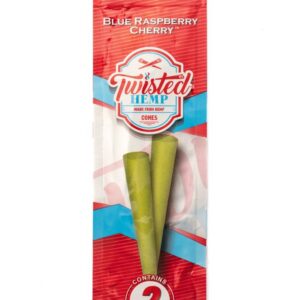 Twisted Hemp Cone, Blue Raspberry Cherry, 2 ks / bal.